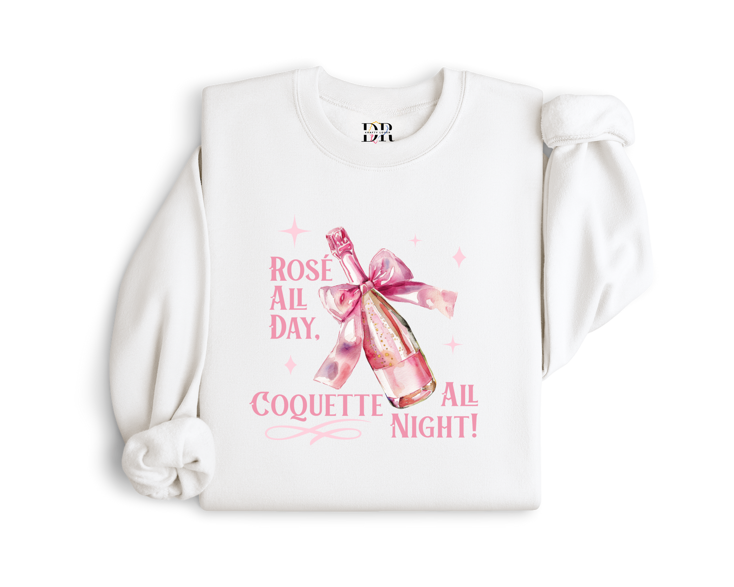Rose All Day Coquette All Night Crewneck