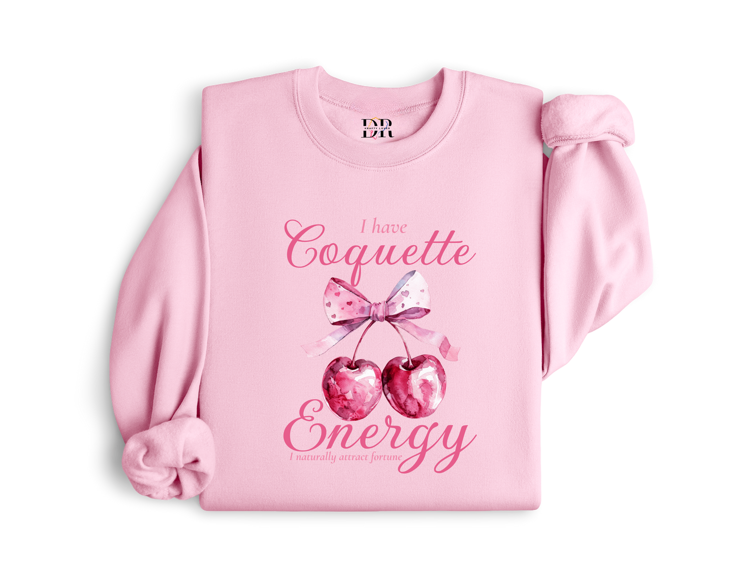 Sudadera con cuello redondo Coquette Energy