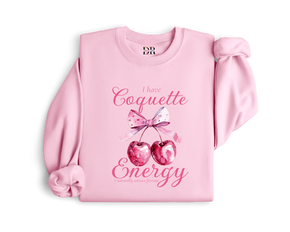 Sudadera con cuello redondo Coquette Energy