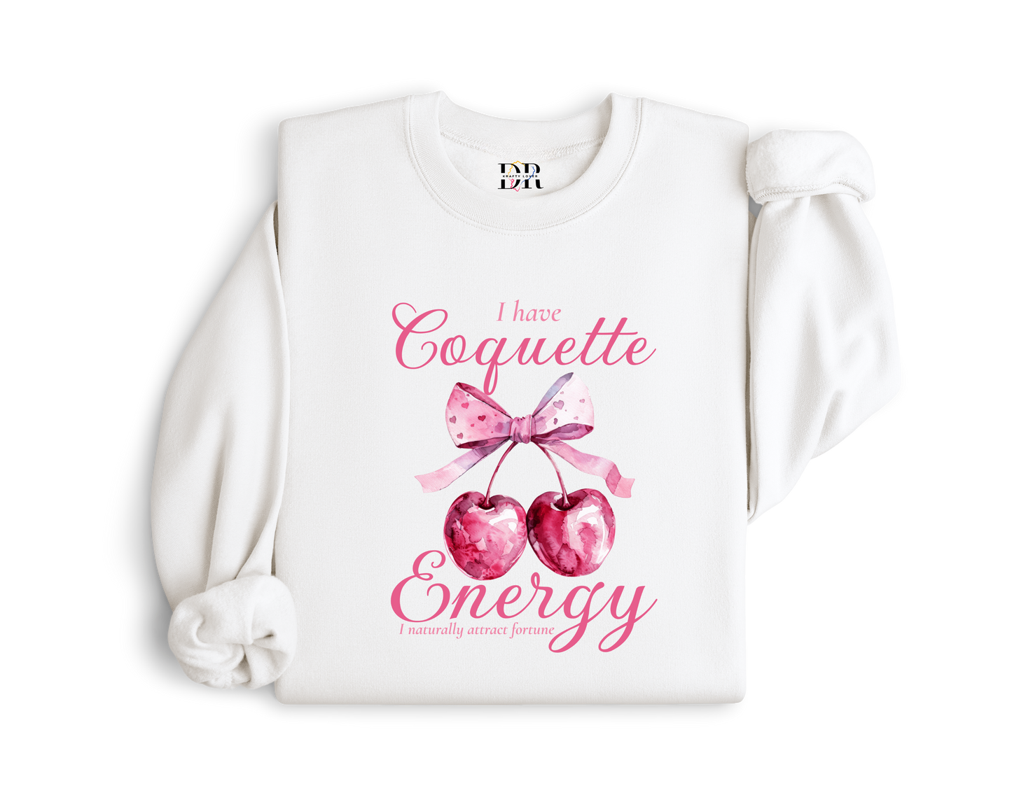 Sudadera con cuello redondo Coquette Energy