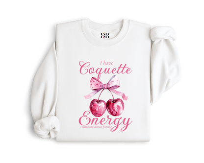 Sudadera con cuello redondo Coquette Energy