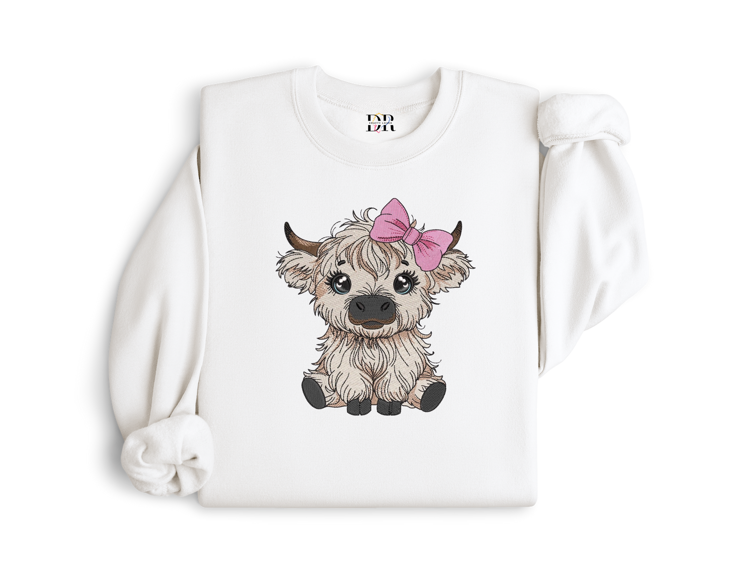 Highland Cow Embroidery Crewneck
